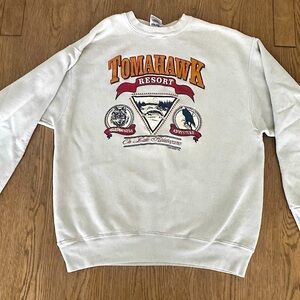 Vintage 1996 Tomahawk Resort Crewneck Sweatshirt USA Made 90’s Fruit Of The Loom